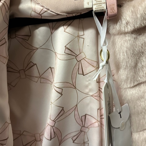NWT Ted Baker Gillen faux fur cropped jacket (light pink) - Picture 7 of 12